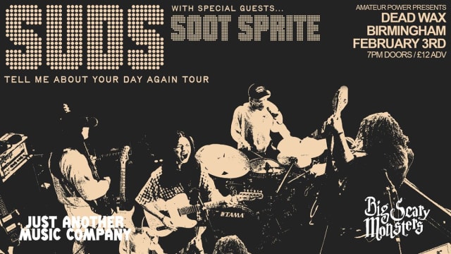 SUDS @ Dead Wax, Birmingham w/ Soot Sprite + more TBA