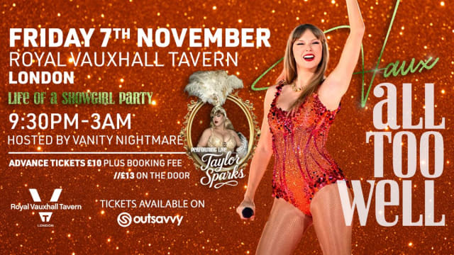 VauxAll Too Well - Taylor Swift club night 