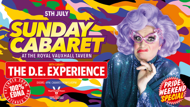 SUNDAY CABARET PRIDE WEEKEND WITH THE D.E. EXPERIENCE 