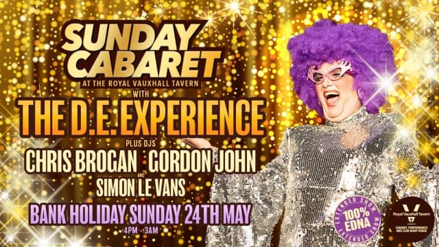 Bank Holiday Sunday Cabaret with The D.E. Experience 