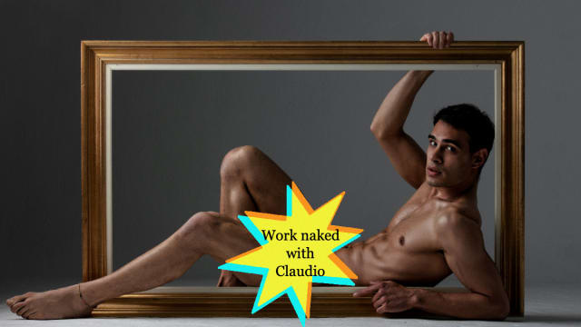 Working Naked.  An interactive life drawing session with Claudio