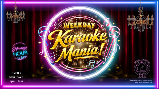 Wednesday Karaoke Mania- London's #1 Daily Karaoke Party @ZODIAC! 