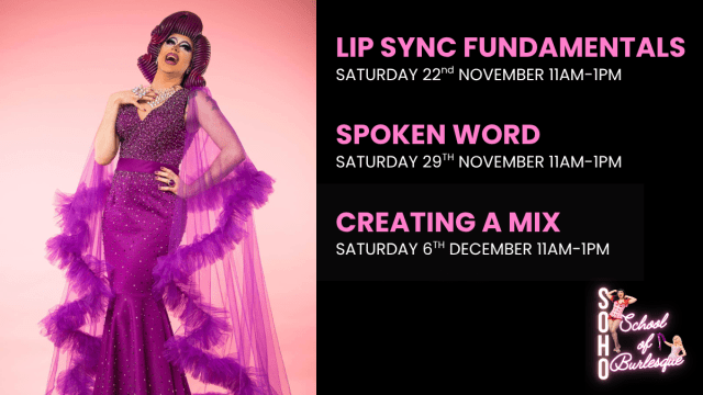 Lip Sync Workshops with ME The Drag Queen