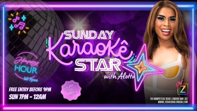 Sunday Karaoke Mania- London's #1 Daily Karaoke Party @ZODIAC! 