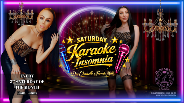 Saturday Karaoke Insomnia with Dee & Farrah (3rd Saturdays)