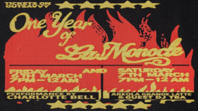 One Year Of La Monocle tickets