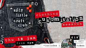 QueerSwap x silly little craft club: clothing customisation session tickets