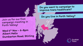 Trans healthcare campaigning: Forth Valley tickets