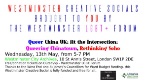 Queer China UK: At the Intersection: Queering Chinatown, Rethinking Soho tickets