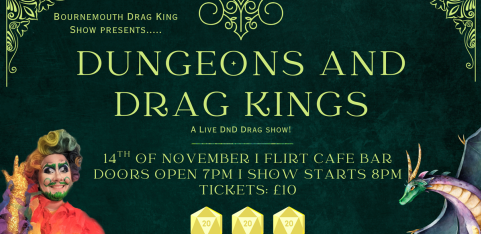 Bournemouth Drag King Show Presents: Dungeon and Drag Kings (A Live DnD special!)