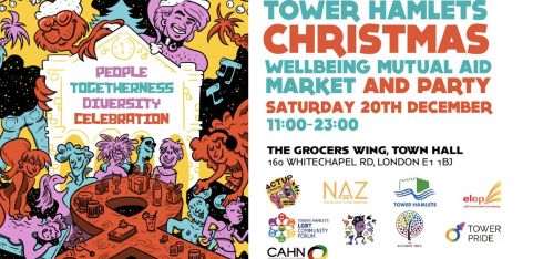 Tower Hamlets Christmas Wellbeing Mutual Aid Market - People, Togetherness, Diversity, Celebration