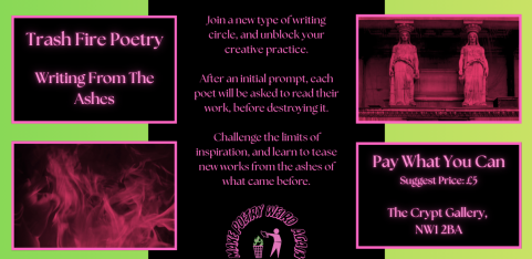 Trash Fire Poetry - Writing from the ashes - part of Hold Space Poetry Festival