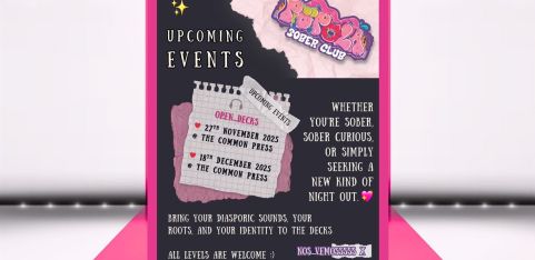 Popola Sober Club: Open Decks @ The common Press - London Queer, Sober, Diasporic Nightlife