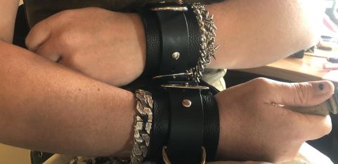 Leather workshop - locking cuffs!