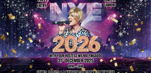 NYE 2026 with your hostess Wilma Fingadoo
