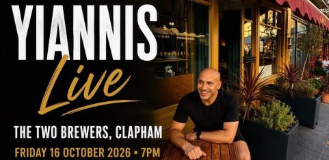 Yiannis live at The Two Brewers, Clapham!  Friday 16th October 2026 - 7pm.