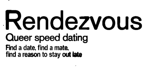 Rendezvous - Sapphic Speed Dating