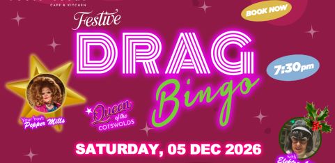Pepper’s Festive Drag Bingo at Roots & Seeds, Cirencester