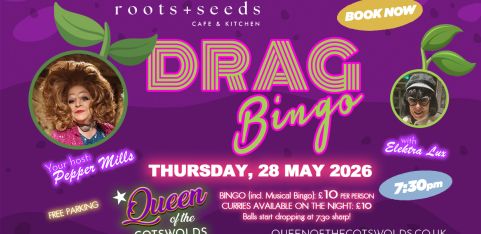 Pepper's Drag Bingo at Roots & Seeds, Cirencester