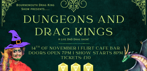 Bournemouth Drag King Show Presents: Dungeon and Drag Kings (A Live DnD special!)