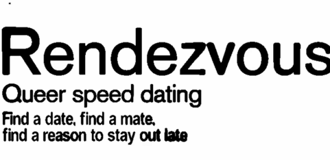 Rendezvous - Speed Dating for Men