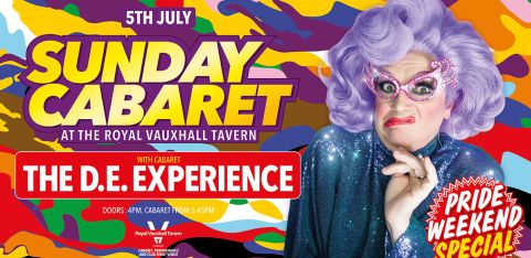 SUNDAY CABARET PRIDE WEEKEND WITH THE D.E. EXPERIENCE 