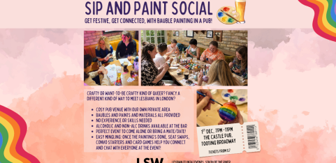 Sip and paint social - Tooting Broadway (FLINTA, lesbian event)