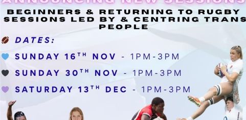 Trans Queer Rugby - beginners & returning to rugby sessions!