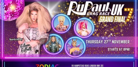 Drag Race UK Season 7 GRAND FINALE & Drag Bingo! Watch, sip & play with Eileen Eiffell — Ticket inc