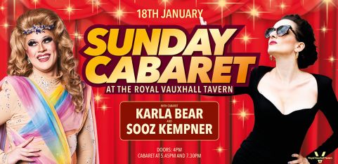 Sunday Cabaret with Sooz Kempner and Karla Bear