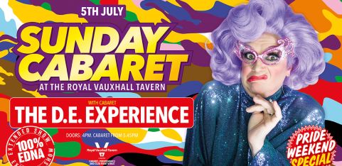 SUNDAY CABARET PRIDE WEEKEND WITH THE D.E. EXPERIENCE 