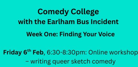 Writing Queer Sketch Comedy (online workshop)
