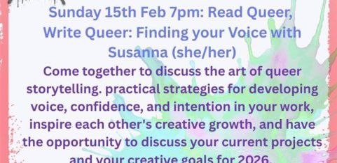 Read Queer, Write Queer: Finding your Voice with Susanna (she/her)