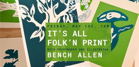 A Folklore Inspired Papercut Screenprinting Workshop with Bench Allen