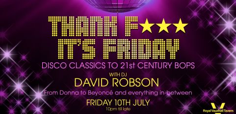 Thank F*** It's Friday at The RVT 