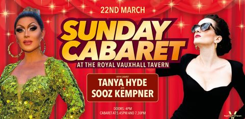 Sunday Cabaret with Sooz Kempner and Tanya Hyde