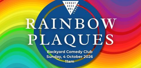 Rainbow Plaques with Sunday Assembly