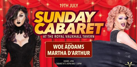 SUNDAY CABARET WITH MARTHA D'ARTHUR AND WOE ADDAMS