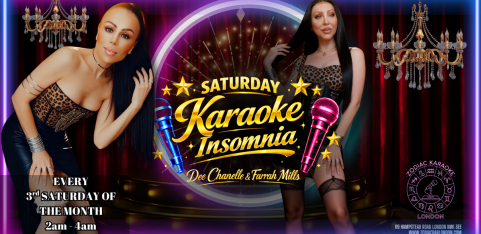 Saturday Karaoke Insomnia with Dee & Farrah (3rd Saturdays)