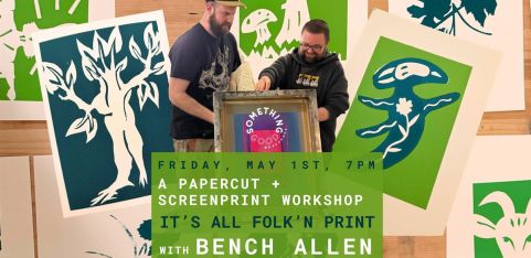 A Folklore Inspired Papercut Screenprinting Workshop with Bench Allen