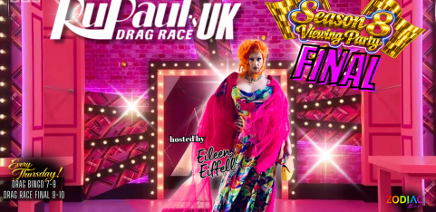 Drag Race UK Season 8 GRAND FINALE & Drag Bingo! Watch, sip & play with Eileen Eiffell — Ticket inc