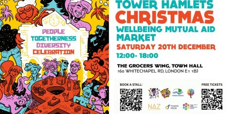 Tower Hamlets Christmas Wellbeing Mutual Aid Market - People, Togetherness, Diversity, Celebration