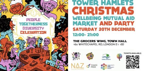 Tower Hamlets Christmas Wellbeing Mutual Aid Market - People, Togetherness, Diversity, Celebration