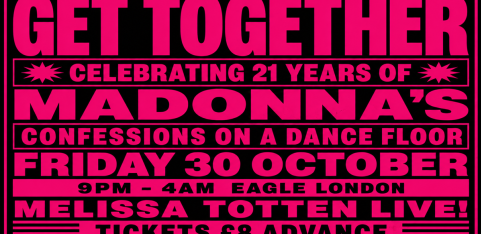 GET TOGETHER: CELEBRATING 21 YEARS OF MADONNA'S CONFESSIONS 