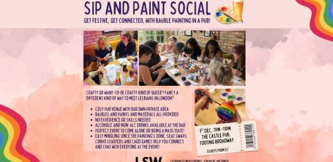 Sip and paint social - Tooting Broadway (FLINTA, lesbian event)