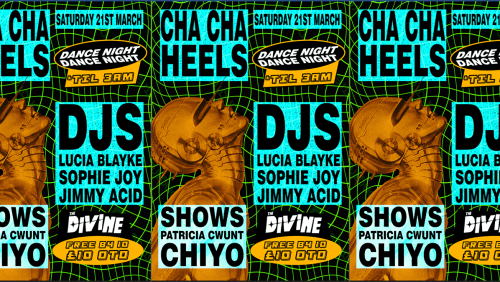 CHA+CHA+HEELS!+2-FLOOR+QUEER+DANCE+PARTY