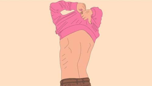 Post+work+relaxing+naked+chair+and+pleasure+massage