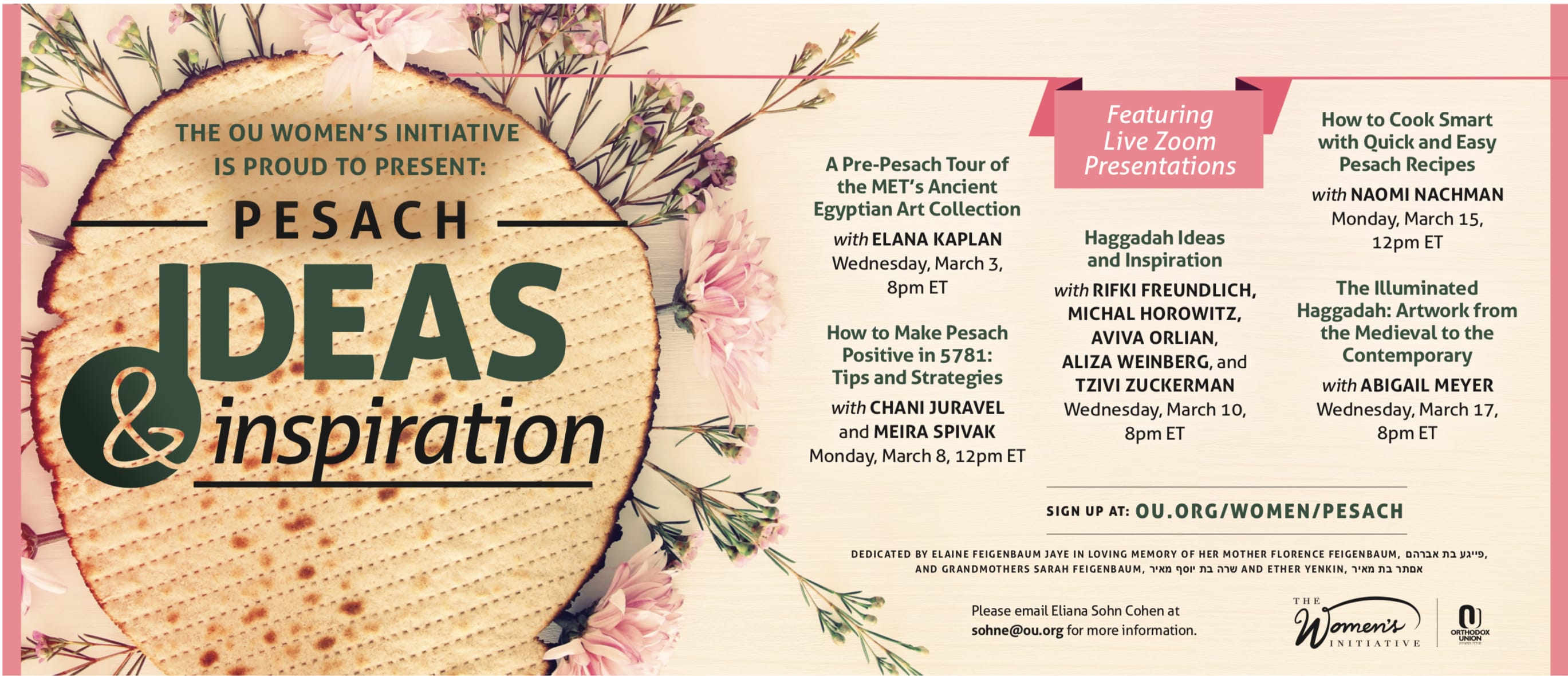Pesach Ideas and Inspiration - OU Women