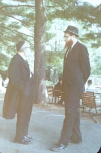 Rabbi Chaim Yisroel Belsky zt'l (right) and Rabbi Yaakov Kamenetsky zt'l at Camp Ohr Shraga in 1969.