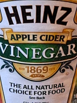 Classic Heinz apple cider vinegar.